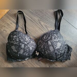 Dream Angels Black & White Lace Push-up Bra